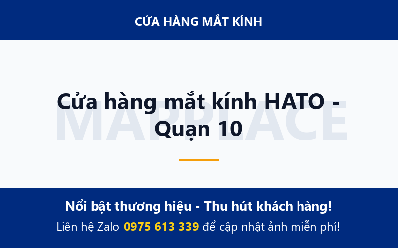 Cửa hàng mắt kính HATO - Quạn 10