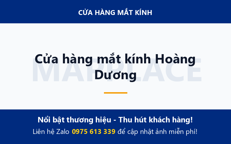 Cửa hàng mắt kính Hoàng Dương