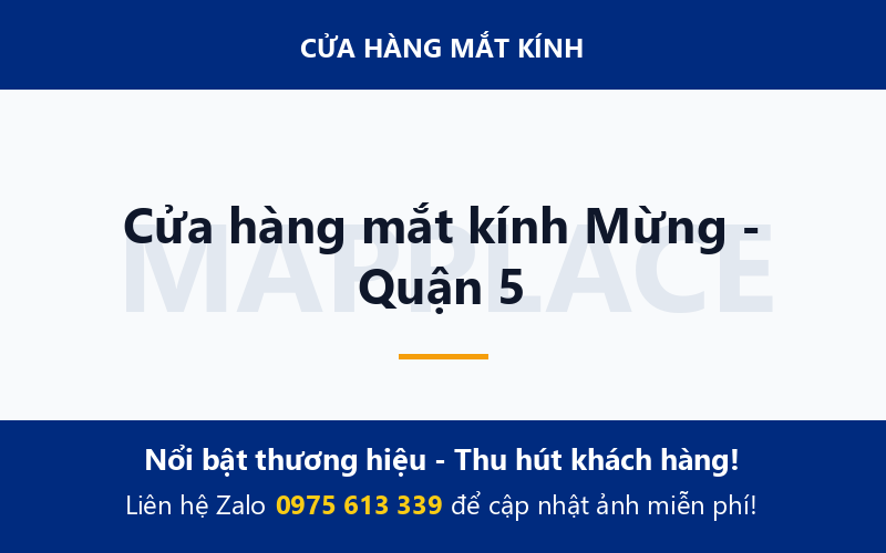 Cửa hàng mắt kính Mừng - Quận 5