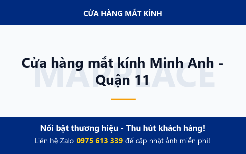 Cửa hàng mắt kính Minh Anh - Quận 11