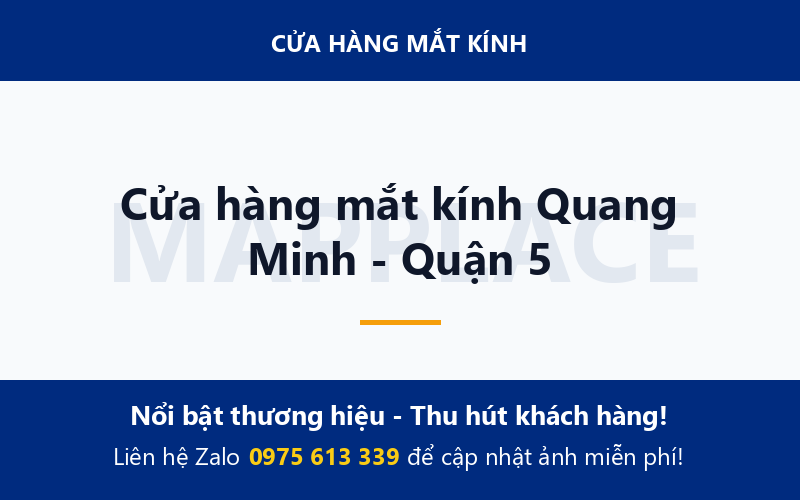 Cửa hàng mắt kính Quang Minh - Quận 5