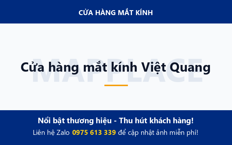 Cửa hàng mắt kính Việt Quang