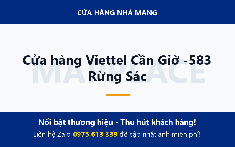 Cửa hàng Viettel Cần Giờ -583 Rừng Sác