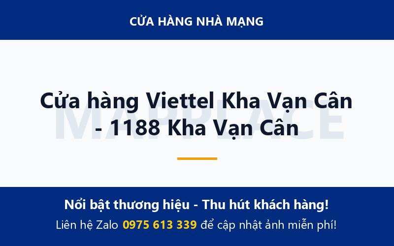 Cửa hàng Viettel Kha Vạn Cân - 1188 Kha Vạn Cân