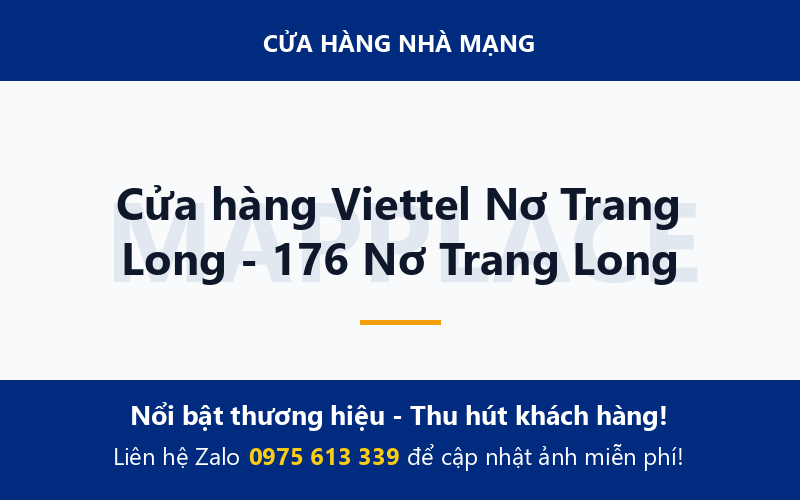 Cửa hàng Viettel Nơ Trang Long - 176 Nơ Trang Long