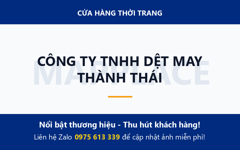CÔNG TY TNHH DỆT MAY THÀNH THÁI