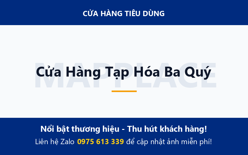 Cửa Hàng Tạp Hóa Ba Quý