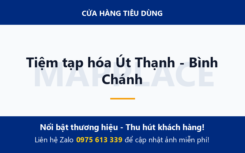Tiệm tạp hóa Út Thạnh - Bình Chánh
