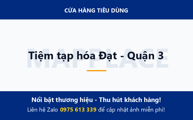 Tiệm tạp hóa Đạt - Quận 3