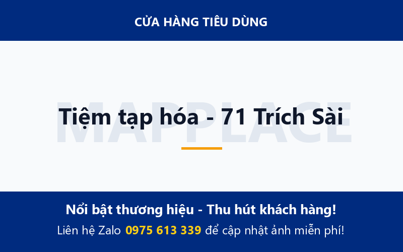 Tiệm tạp hóa - 71 Trích Sài