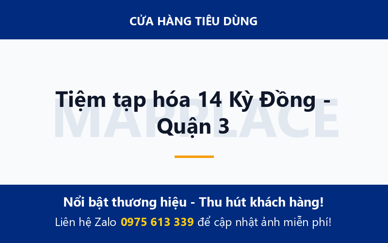 Tiệm tạp hóa 14 Kỳ Đồng - Quận 3