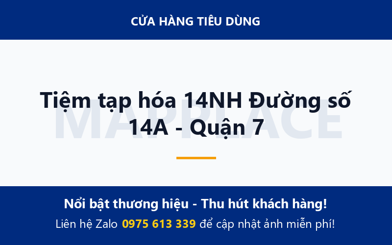 Tiệm tạp hóa 14NH Đường số 14A - Quận 7