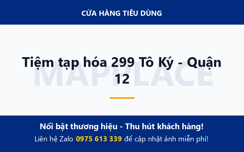 Tiệm tạp hóa 299 Tô Ký - Quận 12