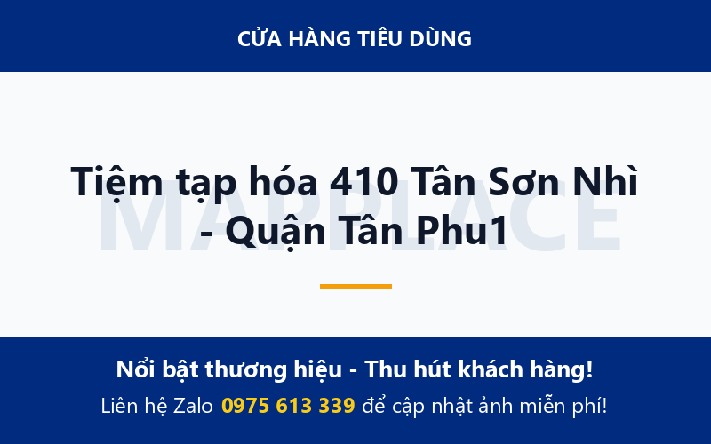 Tiệm tạp hóa 410 Tân Sơn Nhì - Quận Tân Phu1
