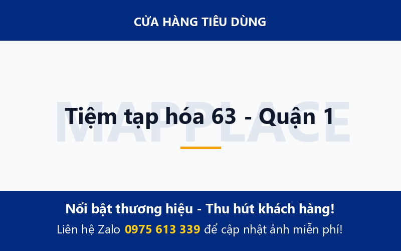 Tiệm tạp hóa 63 - Quận 1