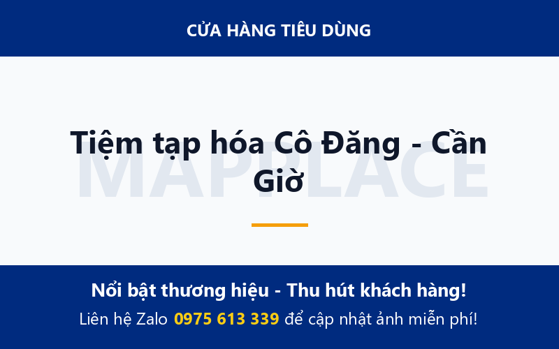 Tiệm tạp hóa Cô Đăng - Cần Giờ