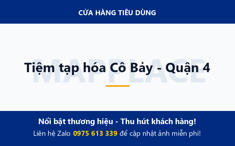 Tiệm tạp hóa Cô Bảy - Quận 4