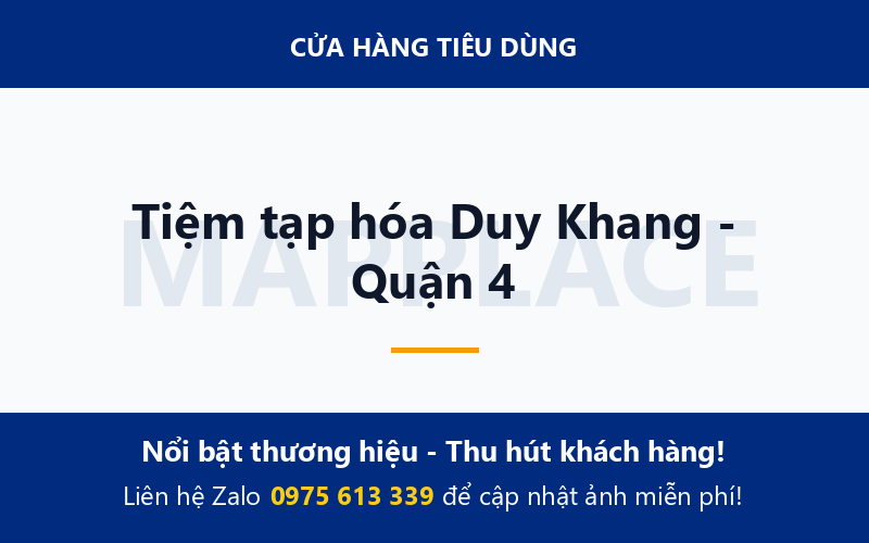 Tiệm tạp hóa Duy Khang - Quận 4