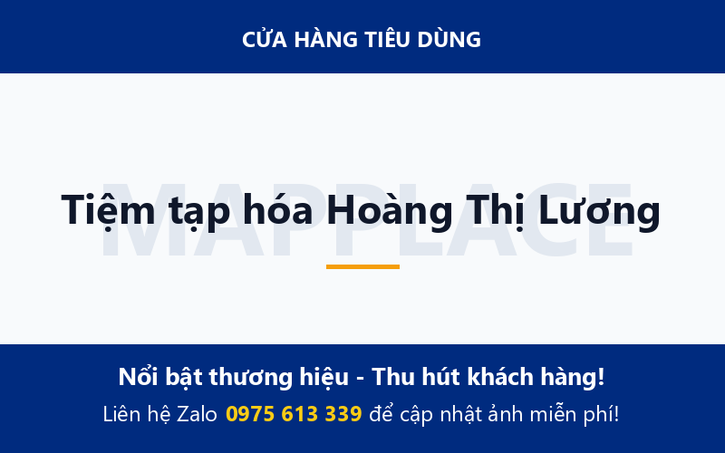 Tiệm tạp hóa Hoàng Thị Lương