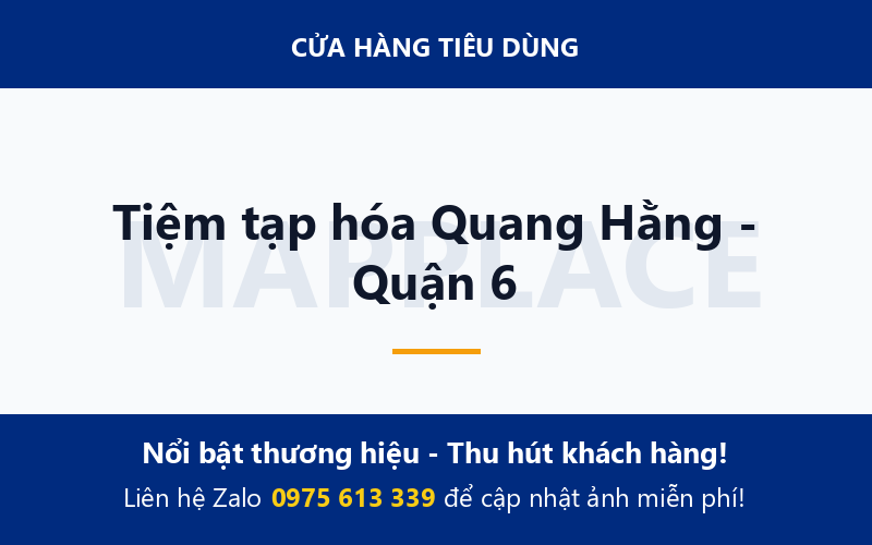 Tiệm tạp hóa Quang Hằng - Quận 6