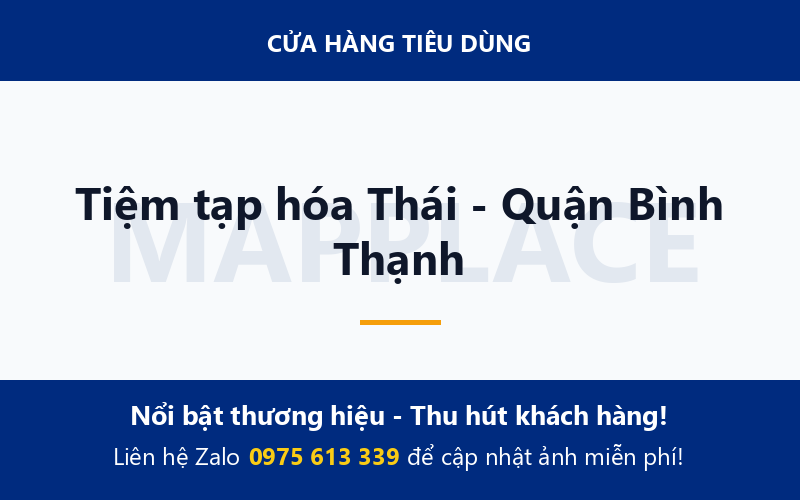 Tiệm tạp hóa Thái - Quận Bình Thạnh