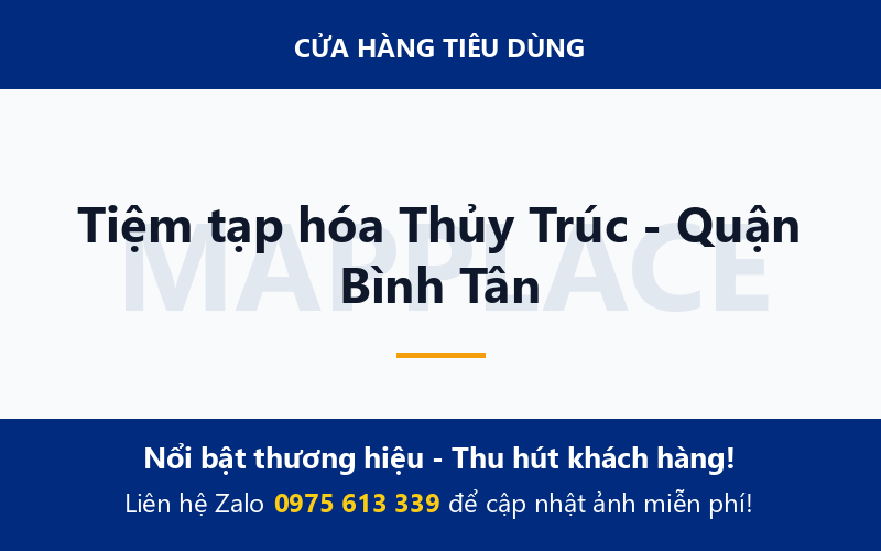 Tiệm tạp hóa Thủy Trúc - Quận Bình Tân