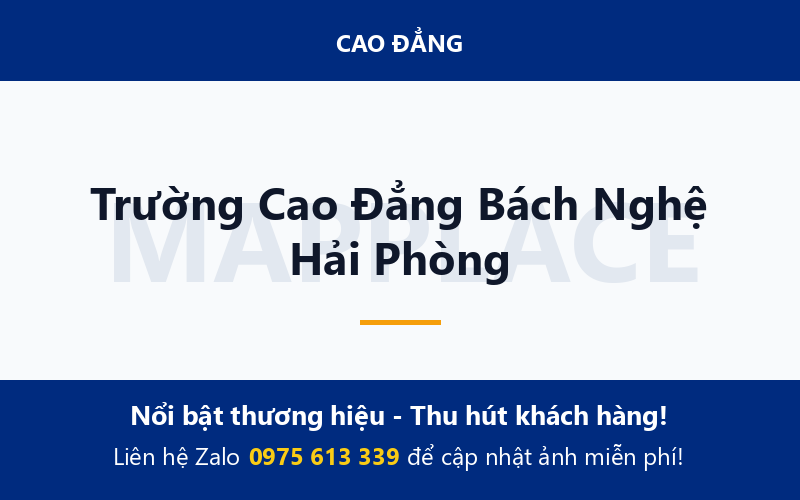 Trường Cao Đẳng Bách Nghệ Hải Phòng