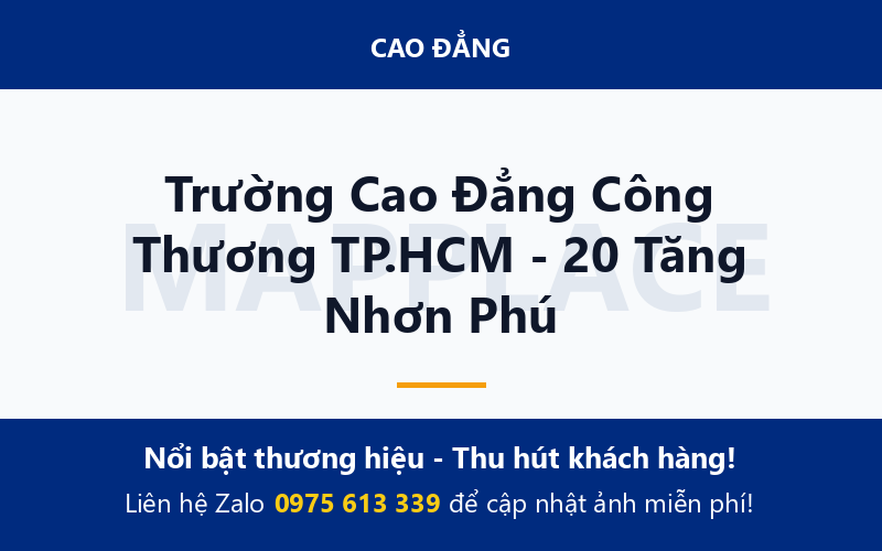 Trường Cao Đẳng Công Thương TP.HCM - 20 Tăng Nhơn Phú
