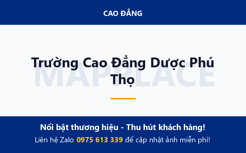 Trường Cao Đẳng Dược Phú Thọ