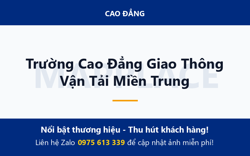 Trường Cao Đẳng Giao Thông Vận Tải Miền Trung