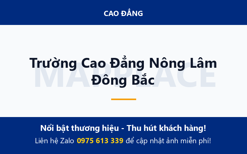 Trường Cao Đẳng Nông Lâm Đông Bắc