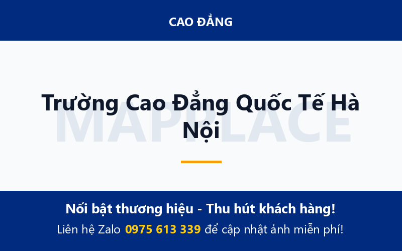 Trường Cao Đẳng Quốc Tế Hà Nội