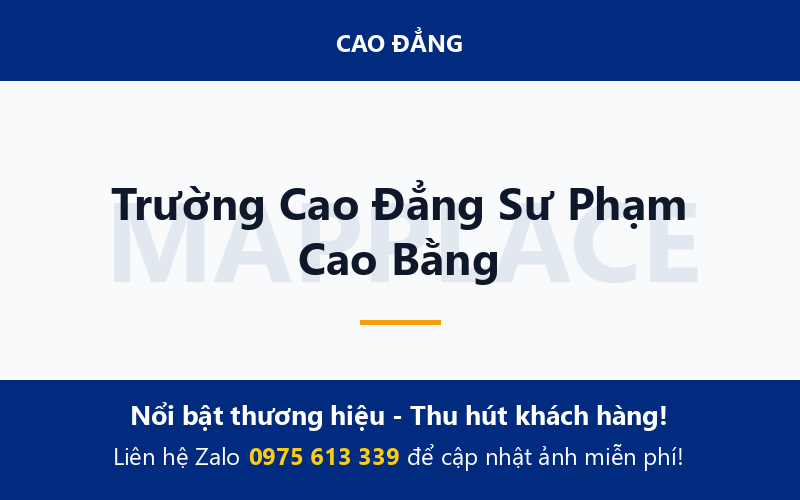 Trường Cao Đẳng Sư Phạm Cao Bằng