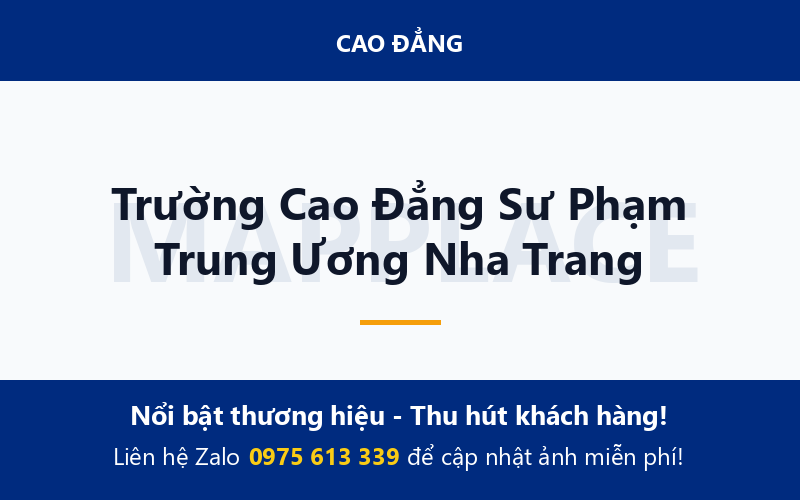Trường Cao Đẳng Sư Phạm Trung Ương Nha Trang