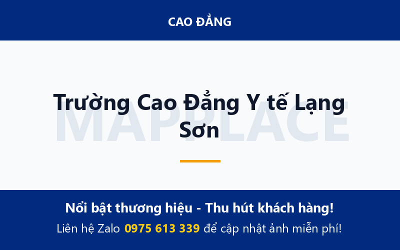 Trường Cao Đẳng Y tế Lạng Sơn