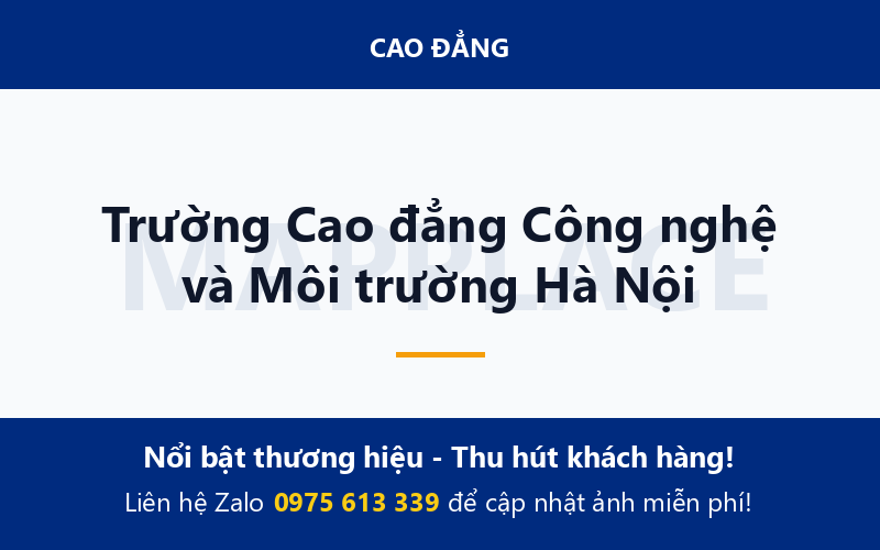 Trường Cao đẳng Công nghệ và Môi trường Hà Nội