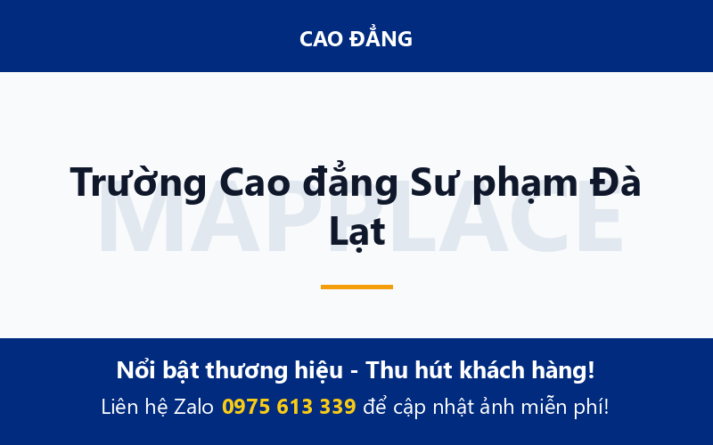 Trường Cao đẳng Sư phạm Đà Lạt