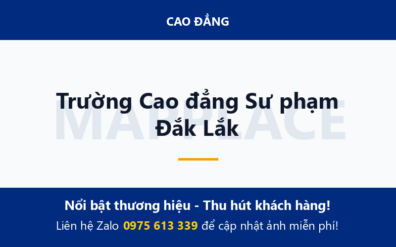 Trường Cao đẳng Sư phạm Đắk Lắk