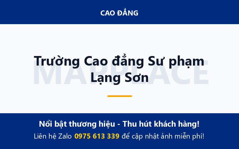 Trường Cao đẳng Sư phạm Lạng Sơn