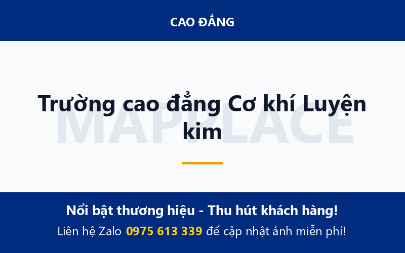 Trường cao đẳng Cơ khí Luyện kim