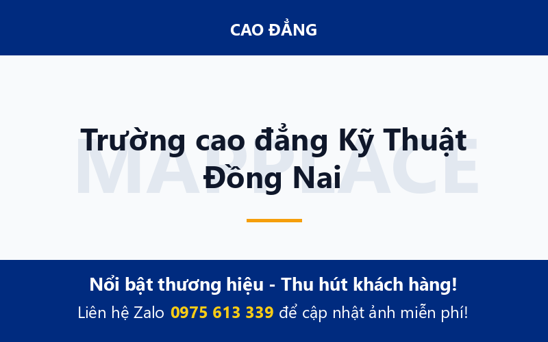 Trường cao đẳng Kỹ Thuật Đồng Nai