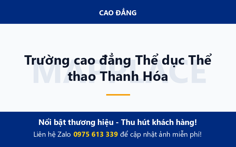 Trường cao đẳng Thể dục Thể thao Thanh Hóa