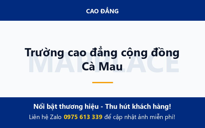 Trường cao đẳng cộng đồng Cà Mau
