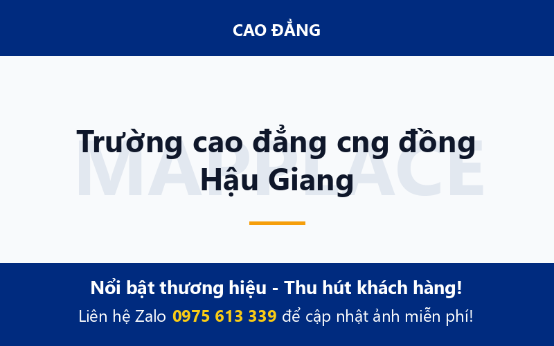 Trường cao đẳng cng đồng Hậu Giang