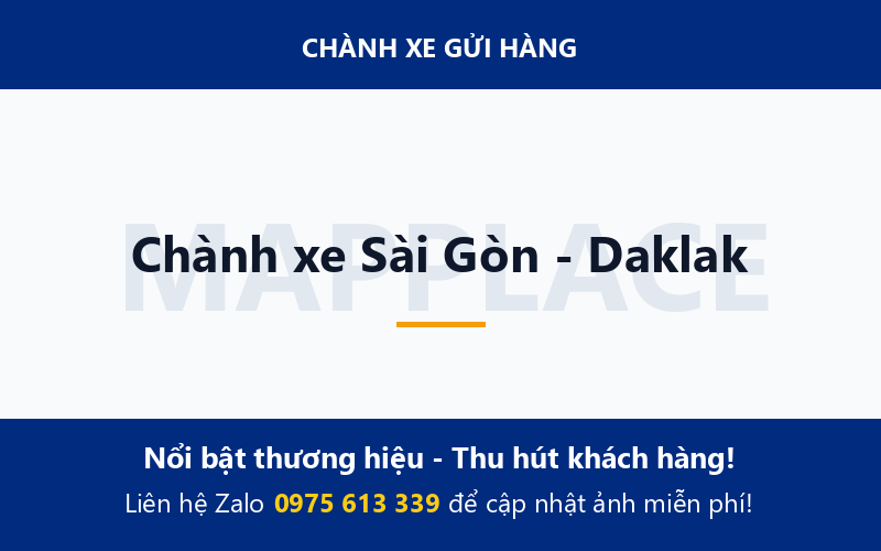 Chành xe Sài Gòn - Daklak