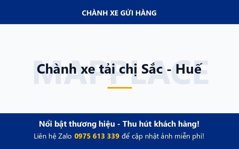 Chành xe tải chị Sắc - Huế