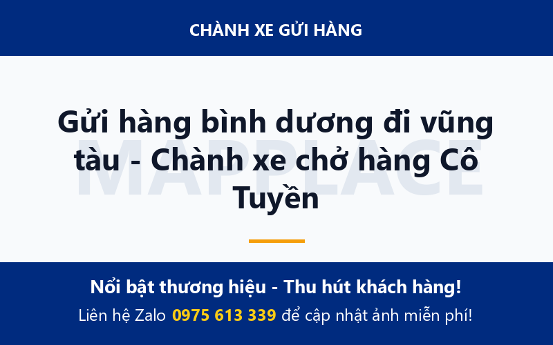 Gửi hàng bình dương đi vũng tàu - Chành xe chở hàng Cô Tuyền