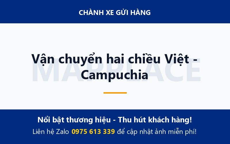 Vận chuyển hai chiều Việt - Campuchia