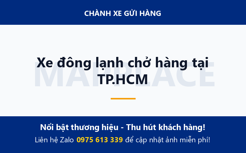 Xe đông lạnh chở hàng tại TP.HCM