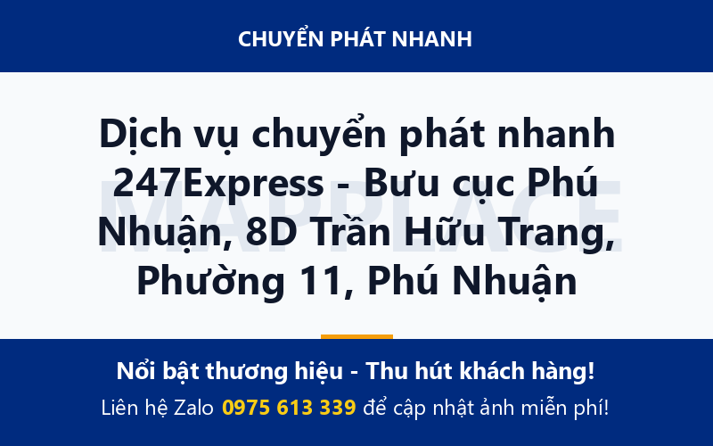 Dịch vụ chuyển phát nhanh 247Express - Bưu cục Phú Nhuận, 8D Trần Hữu Trang, Phường 11, Phú Nhuận
